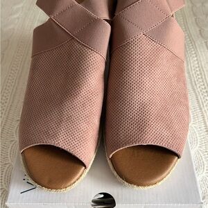 Sonoma Women's Blush Espadrille Peep-Toe Shoes